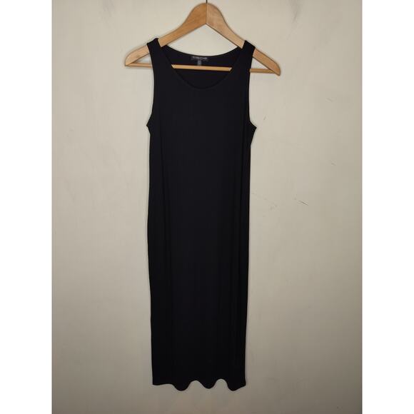 Eileen Fisher Viscose Jersey Midi Tank Dress Minimal Capsule - Picture 1 of 5